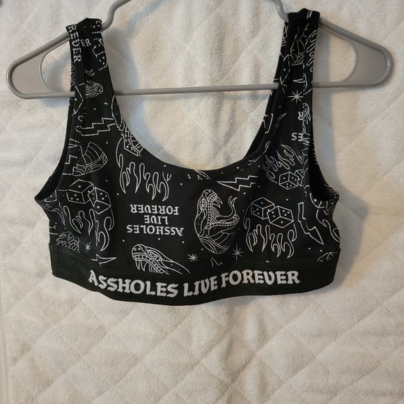 Assholes Live Forever Bra sz XL Linda Finegold ALF NWOT - Picture 1 of 3